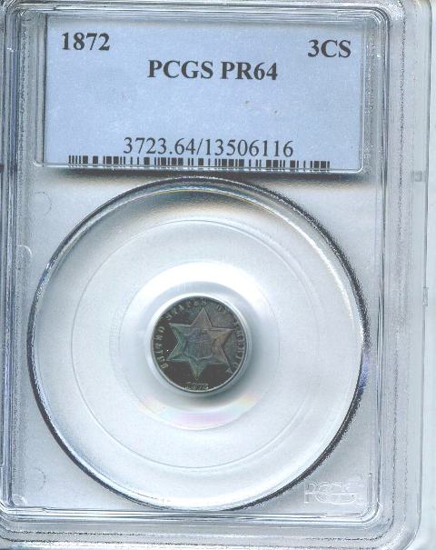 1872 PCGS PR64 CAC!